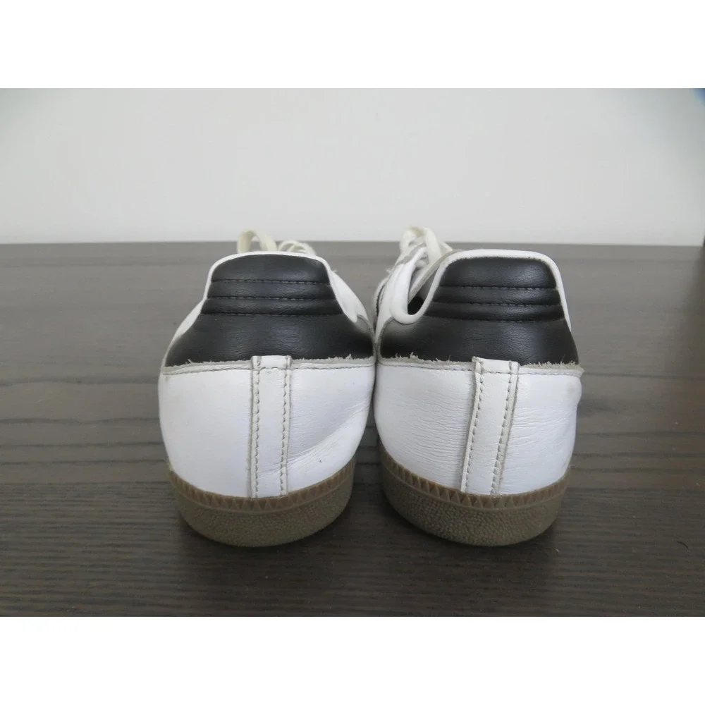 Adidas Samba Shoes Mens Size 9.5 White Black Leather Sneakers Soccer B75806